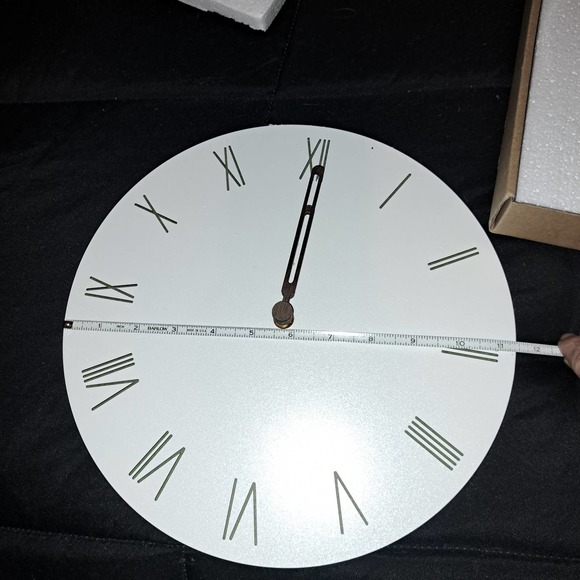 11.5 inch Large Wall Clock, Metal Retro Roman Numeral Clock, Black - Picture 2 of 6